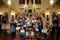 June 5, 2019 – Senator Maria Collett and Senator Dan Laughlin  held a press conference today to introduce their legislation, “The Family Care Act,” to establish a statewide Family and Medical Leave Insurance Program.