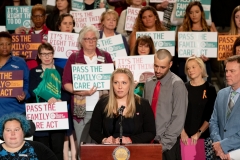 June 5, 2019 – Senator Maria Collett and Senator Dan Laughlin  held a press conference today to introduce their legislation, “The Family Care Act,” to establish a statewide Family and Medical Leave Insurance Program.