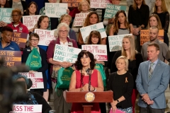 June 5, 2019 – Senator Maria Collett and Senator Dan Laughlin  held a press conference today to introduce their legislation, “The Family Care Act,” to establish a statewide Family and Medical Leave Insurance Program.