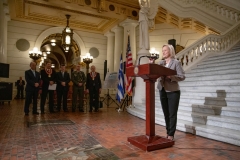 March 20, 2019: Senator Maria Collett attends the Greek Independence Day Commemoration March 25, 1821.