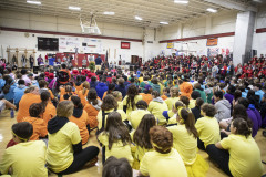October 28, 2022: Sen. Collett today participated in opening ceremonies for the 47th Keith Valley Challenge, a 16-team floor hockey tournament at Keith Valley Middle School in Horsham that raises funds for the Make-A-Wish Foundation.