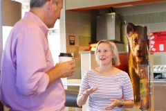 July 31, 2019: Sen. Collett tours a McDonald’s restaurant near her district office talking to the franchise owner as well as customers about their experiences.