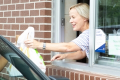 7월 31, 2019: Sen. Collett tours a McDonald’s restaurant near her district office talking to the franchise owner as well as customers about their experiences.