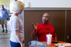 जुलाई 31, 2019: Sen. Collett tours a McDonald’s restaurant near her district office talking to the franchise owner as well as customers about their experiences.