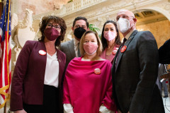 January 25, 2022: Sen. Collett rallies with a coalition of statewide nursing groups to demand action on bills that would provide for safe staffing levels in PA hospitals.