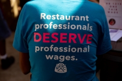 September 3, 2019: Elected officials work as servers for an hour to highlight the need for One Fair Wage.