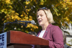 October 24, 2023: Sens. Collett and Haywood were joined by Democratic colleagues and health-care professionals on the steps of the Capitol to call for Senate passage of the Patient Safety Act, which passed the House in June.