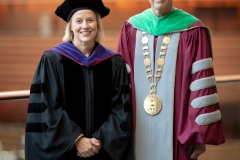 October 15, 2019: Senator Maria Collett delivers the Fall 2019 Commencement Speech at Salus University.