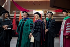 October 15, 2019: Senator Maria Collett delivers the Fall 2019 Commencement Speech at Salus University.