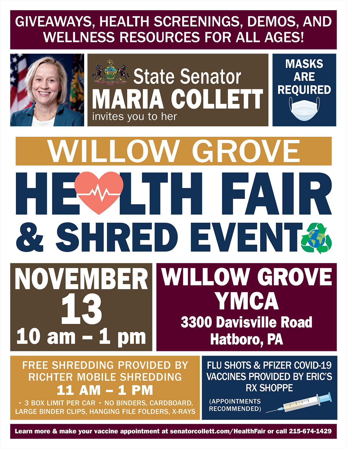 2021 Willow Grove Health Fair &amp; Shred Event