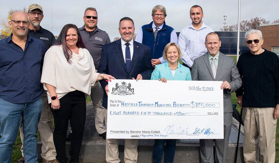 Collett & Malagari Announce $850,000 for Hatfield Township Municipal Authority Renovations