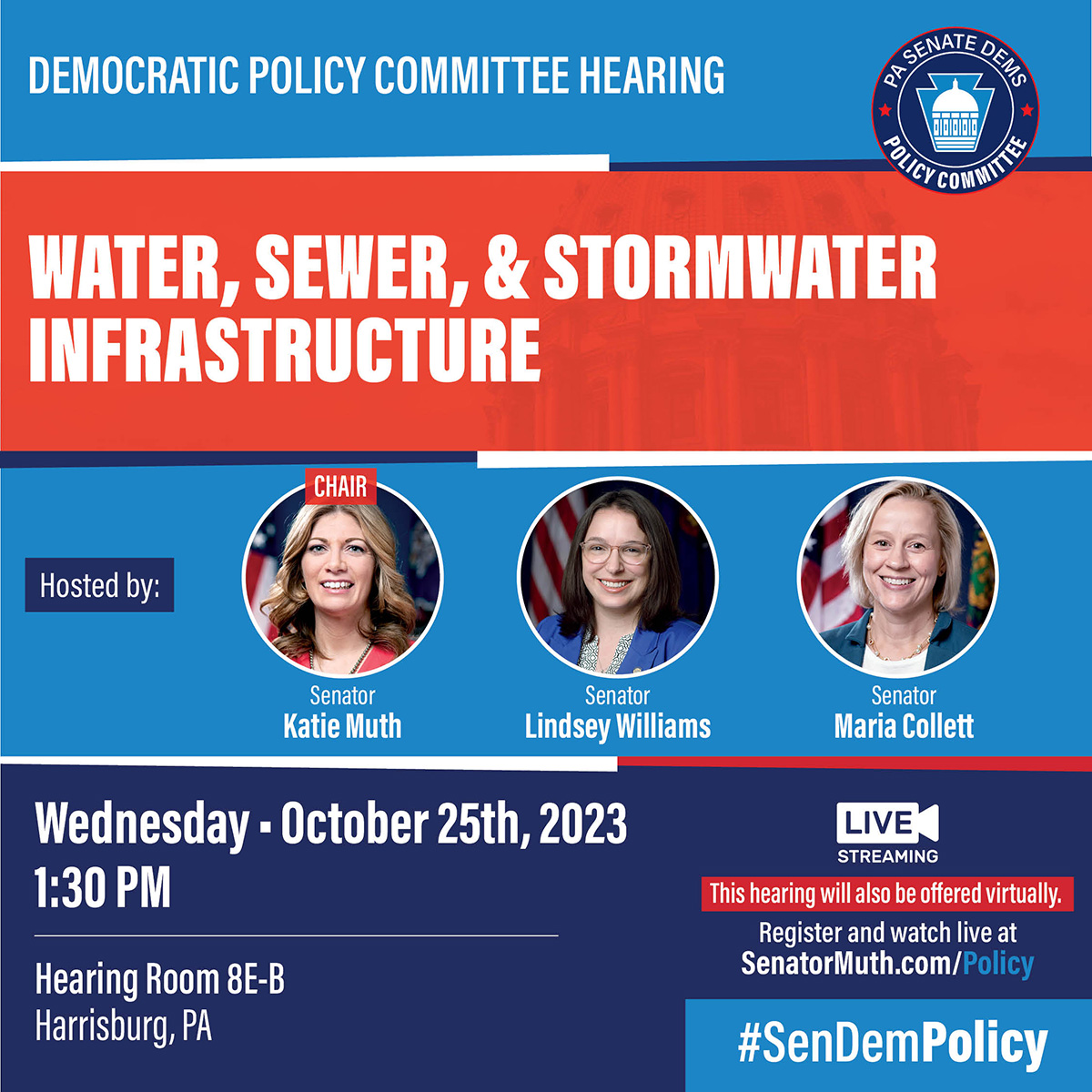 Policy Hearing - Water, Sewer, & Stormwater Infrastructure