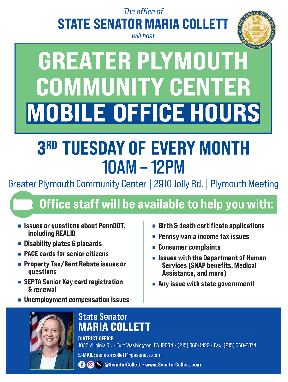 Greater Plymouth Community Center Mobile Office Hours