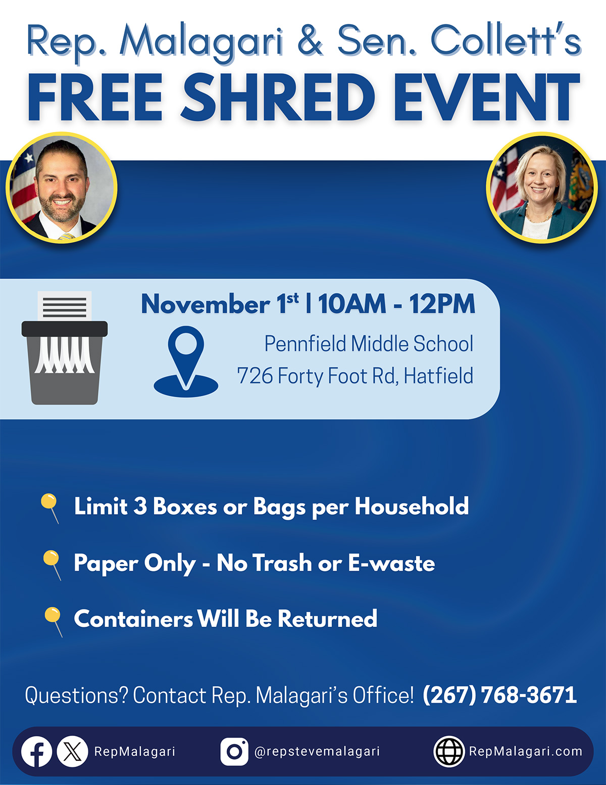 Shredding Event – November 1, 2025 Shredding Event - November 1, 2025
