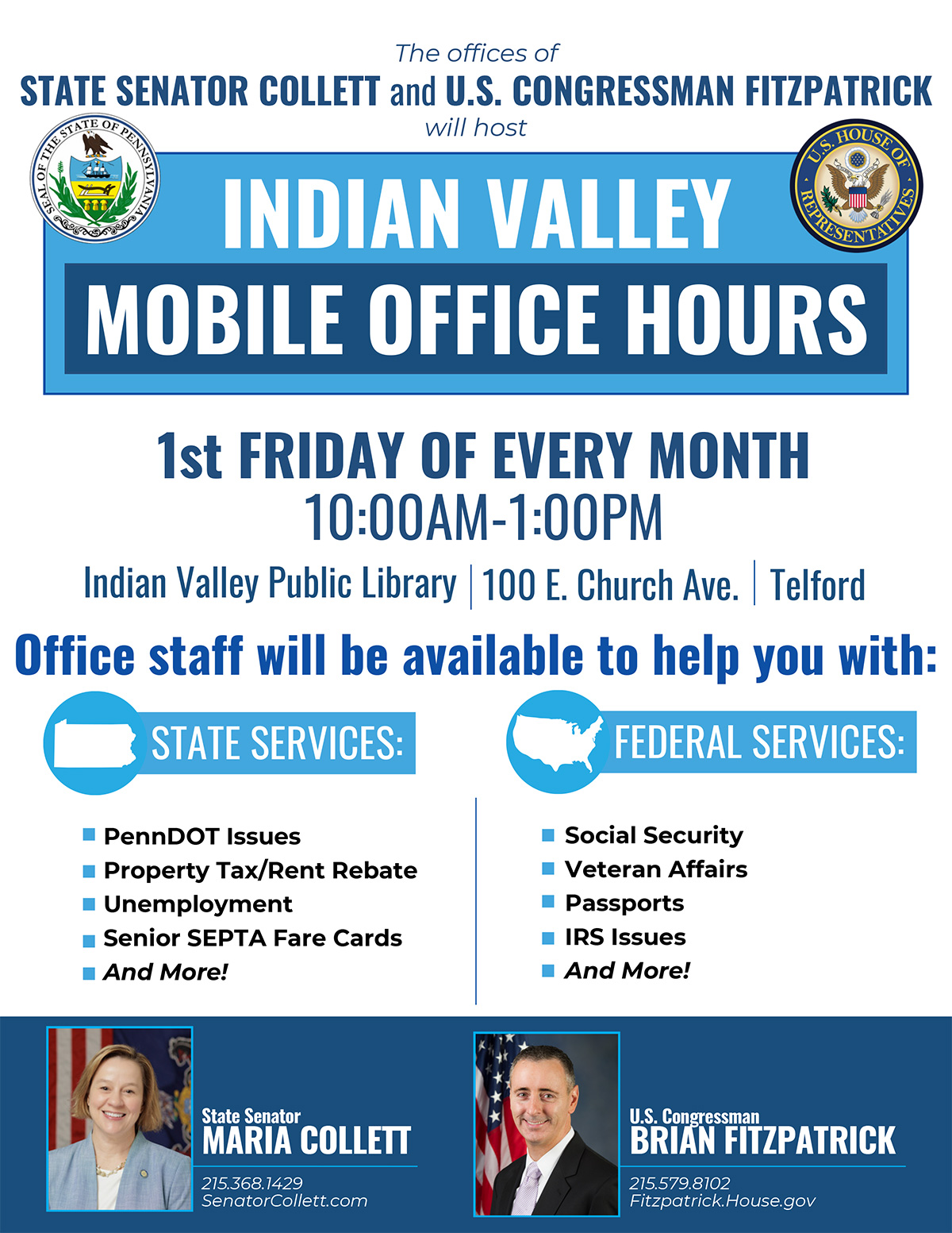 Indian Valley Mobile Office Hours 2026