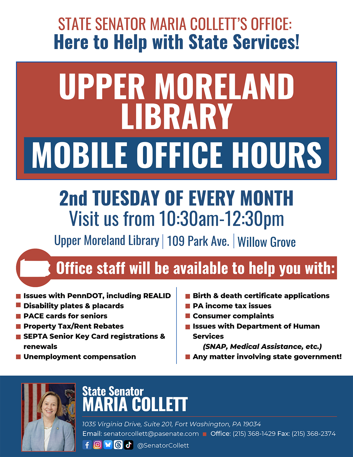 Upper Moreland Library Mobile Office Hours