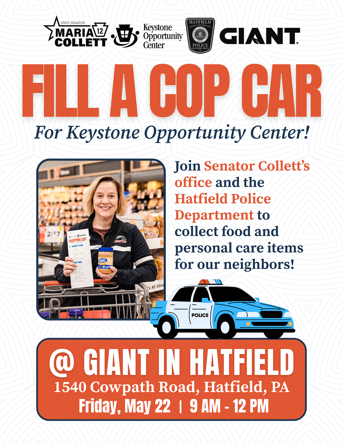 Fill a Cop Car Food Drive - May 22, 2026